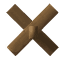 Wood Roof Cross 45° icon