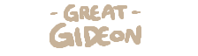 Great Gideon official boss-name graphic