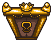 Treasure Room: Golden item-room door, locked